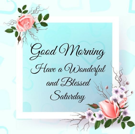 Good Morning Have A Wonderful And Blessed Saturday